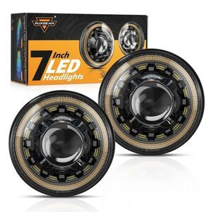 Starlight Flow Series 7 Inch 135W DOT Approved LED Headlights with DRL&Turn Sign